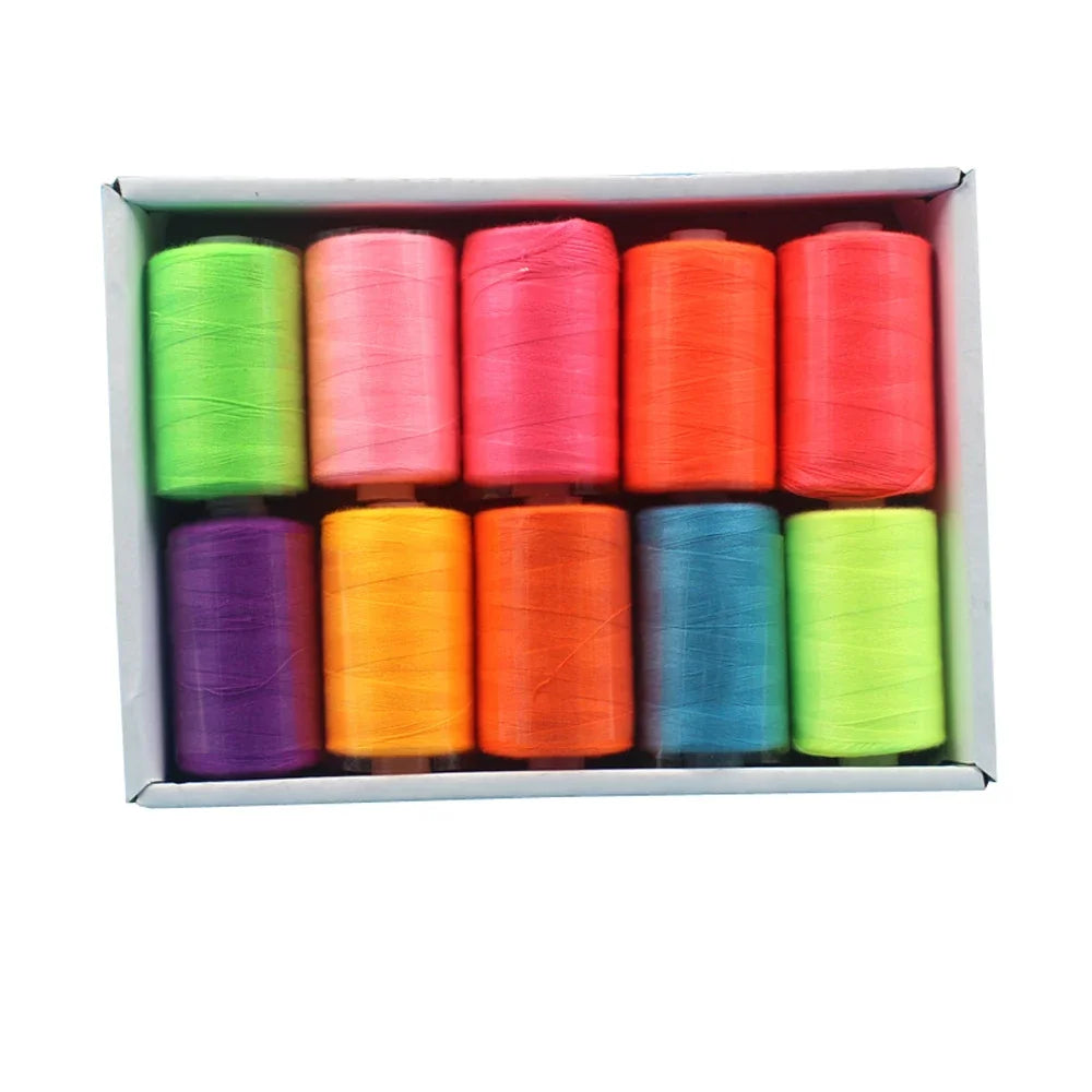 Kit de carretes de hilo de coser de poliéster, para coser a mano y a máquina, 1/10/12 colores