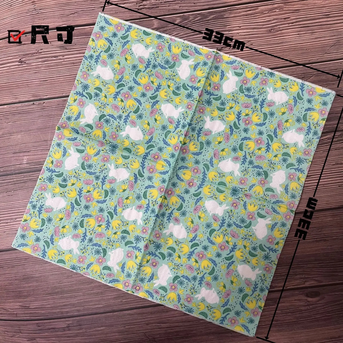 20 Servilletas Florales Coloridas Desechables, Decoupage