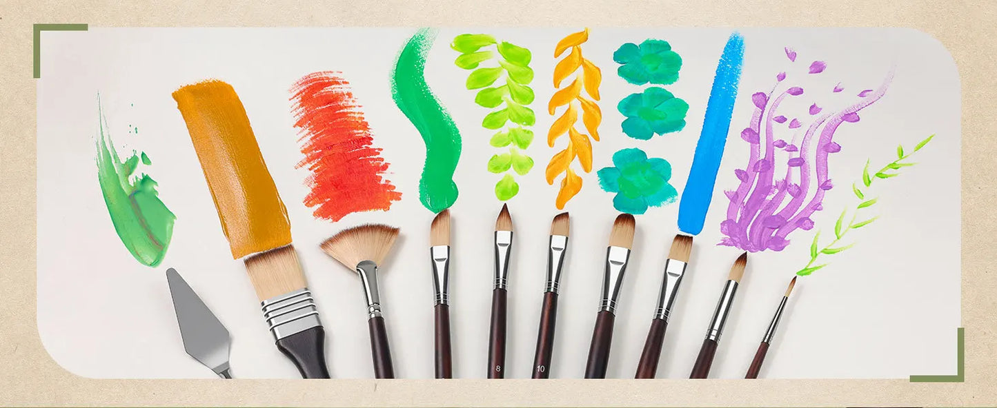 Juego de pinceles de nylon de 26 piezas para acuarela, acrílica y pintura al óleo, kit de pinceles de dibujo de arte profesional