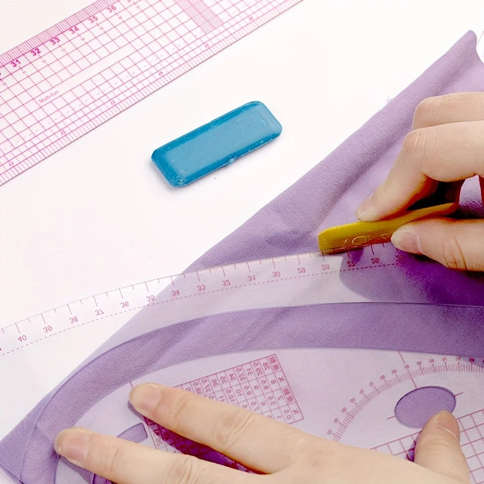 Juego de 6 reglas curvas para corte, regla suave para patchwork