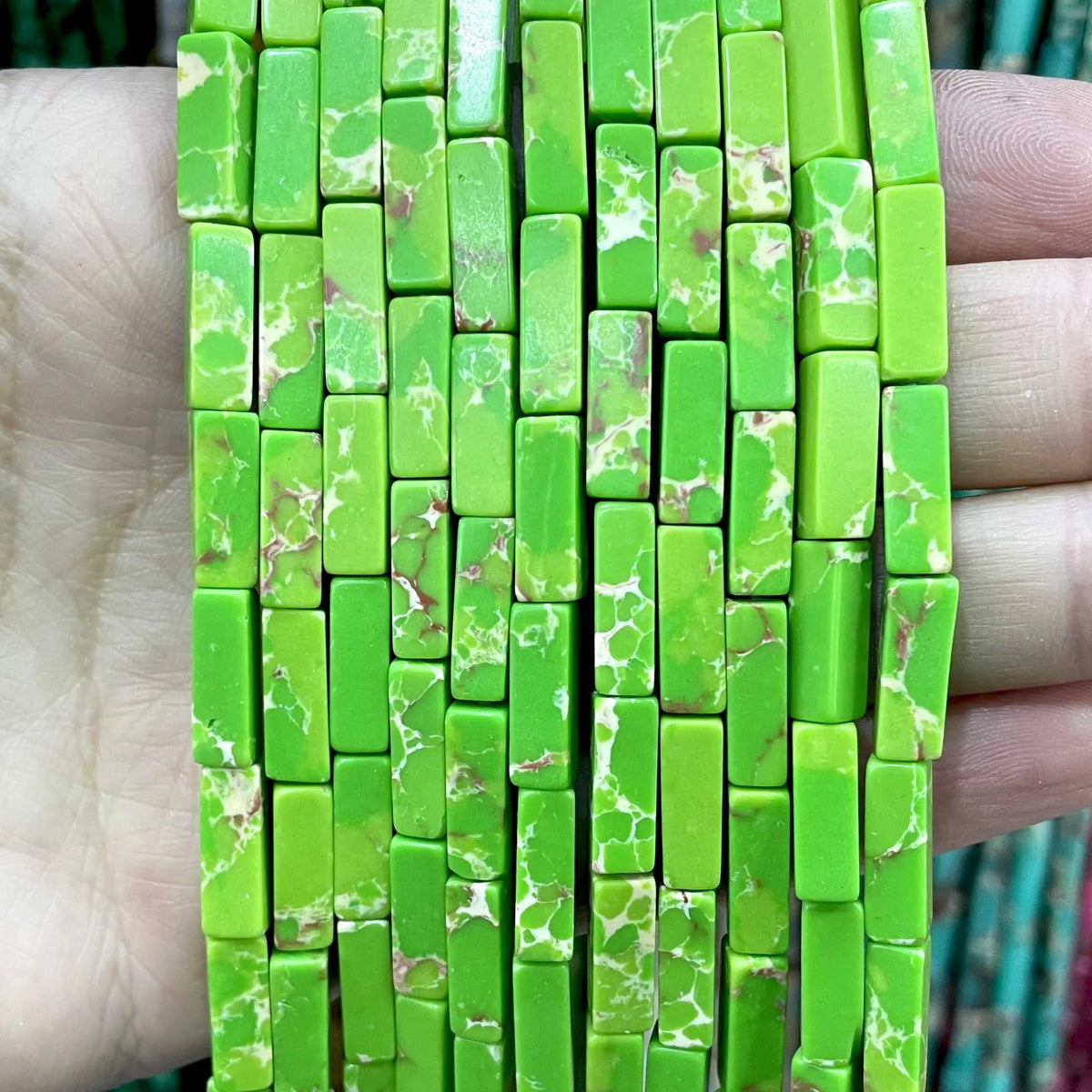 4*13MM piedra Natural cuadrada Aventurina Ojo de Tigre ágatas cristal Jades