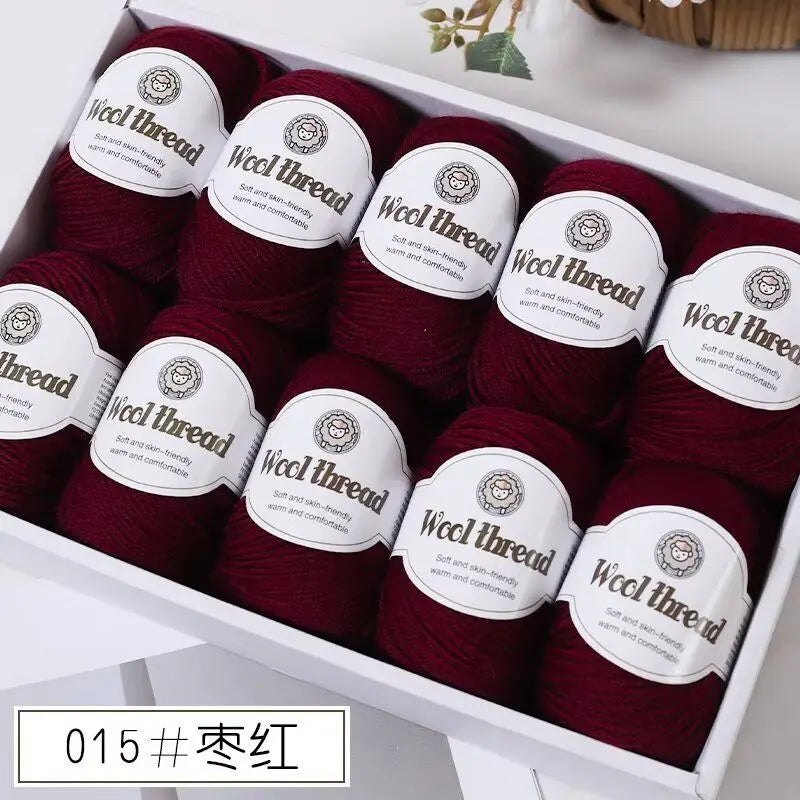 500 g/set (10 unidades de 50g) de  lana merino lisa