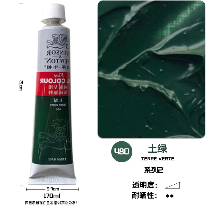 WINSOR & NEWTON-pintura al óleo de 170ml., tamaño grande