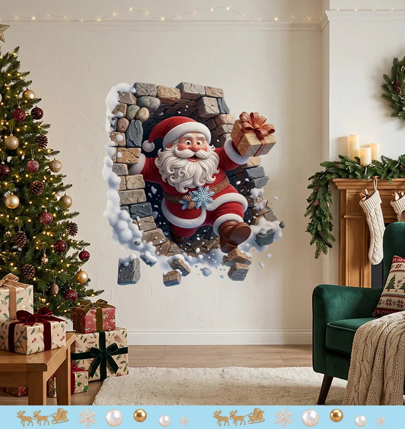 Adhesivo de Pared 3D de Navidad