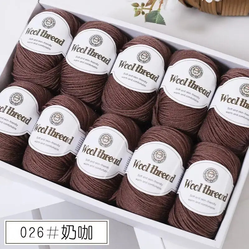 500 g/set (10 unidades de 50g) de  lana merino lisa