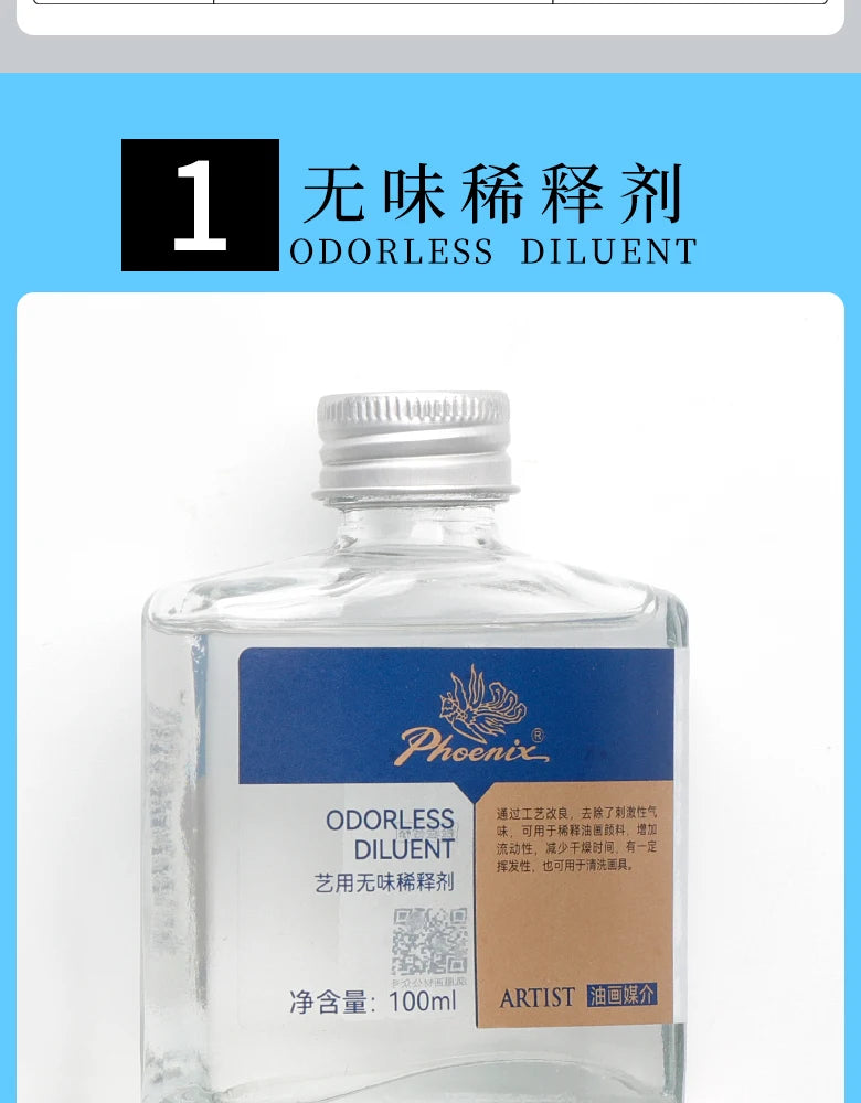 Medium de 100ml para pinturas al óleo, secado rápido, aceite de tóner, retoque de esmalte, barniz brillante