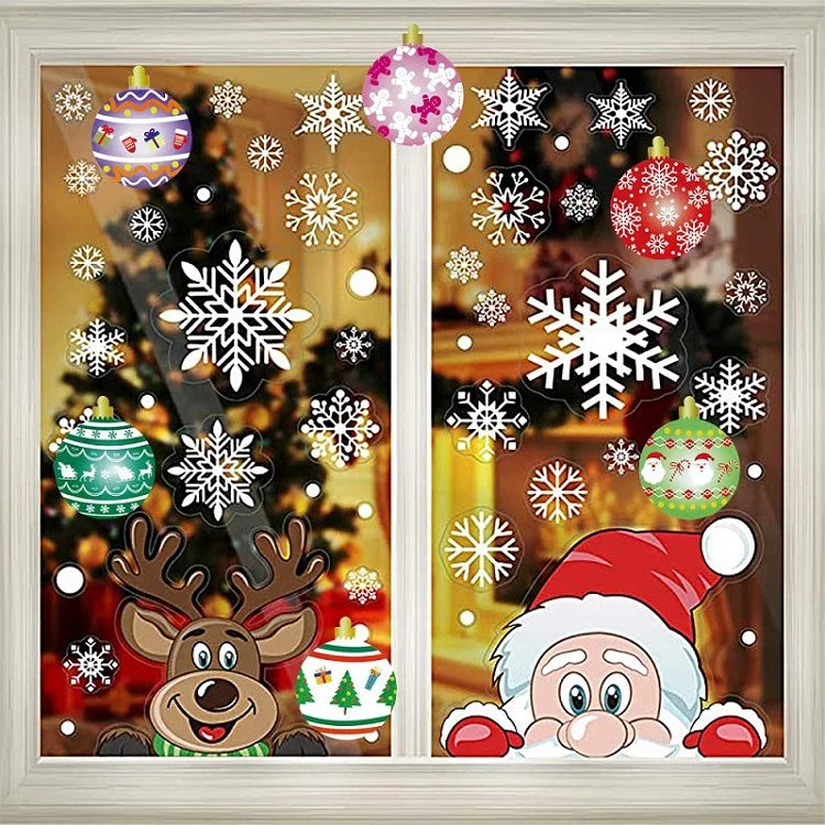 Etiquetas stickers adhesivas con sello de tema navideño, 100-500 Uds.