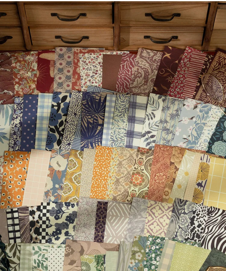 60 uds. de patrones florales artísticos, retro, creatividad hecha a mano