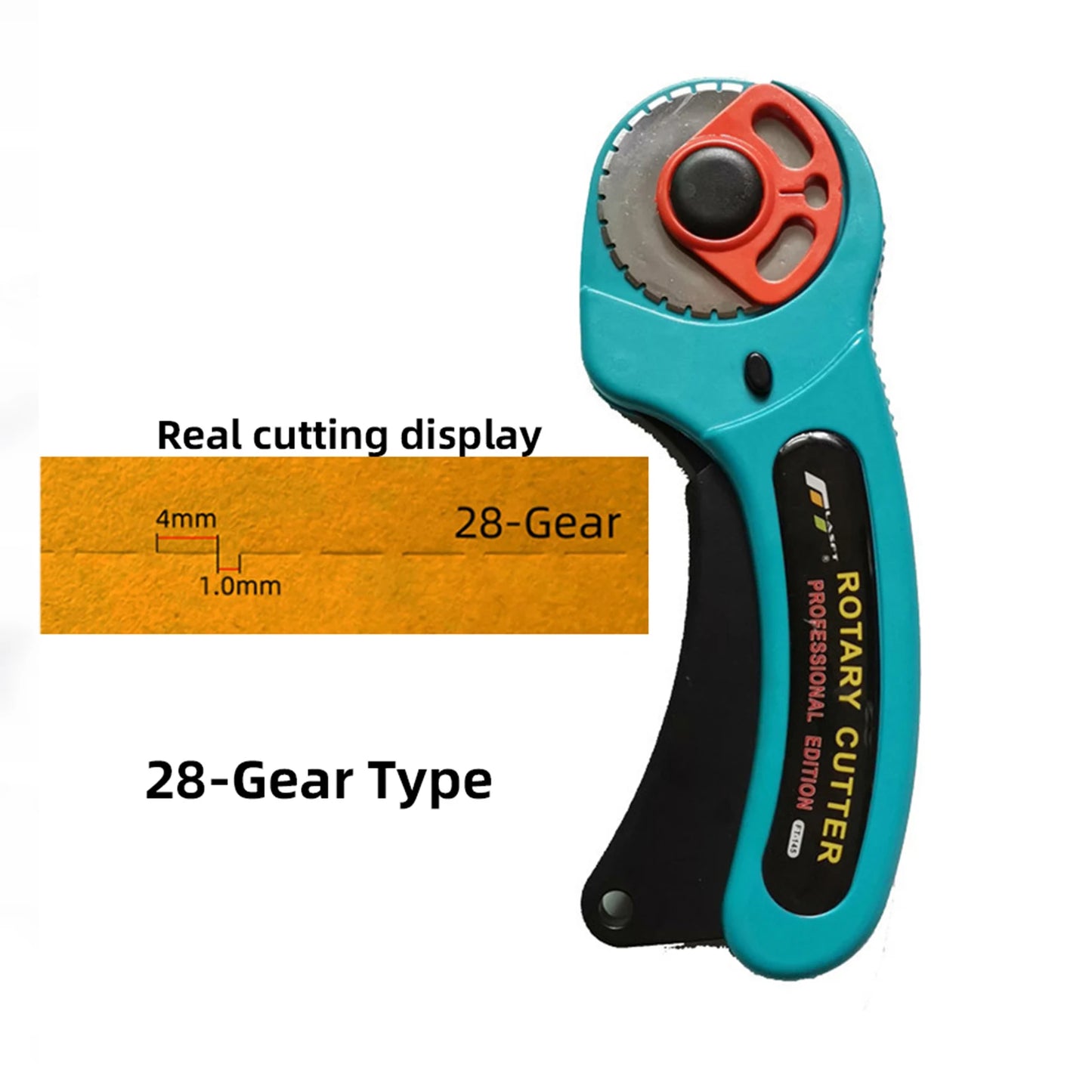 Cortador rotativo FT145, rodillo de R45mm, herramientas de corte fácil para tela, cuero, papel, etc.