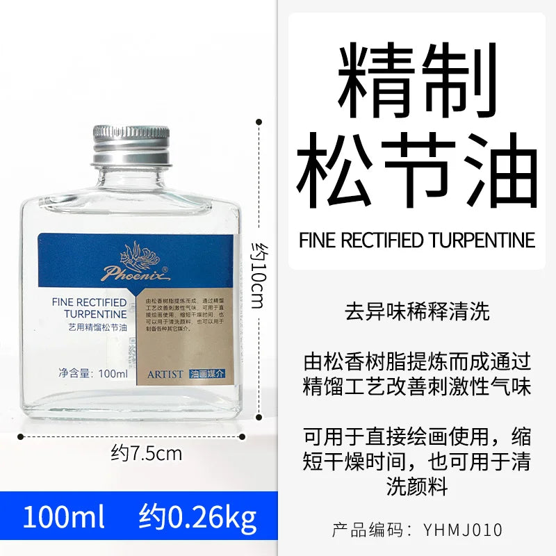 Medium de 100ml para pinturas al óleo, secado rápido, aceite de tóner, retoque de esmalte, barniz brillante
