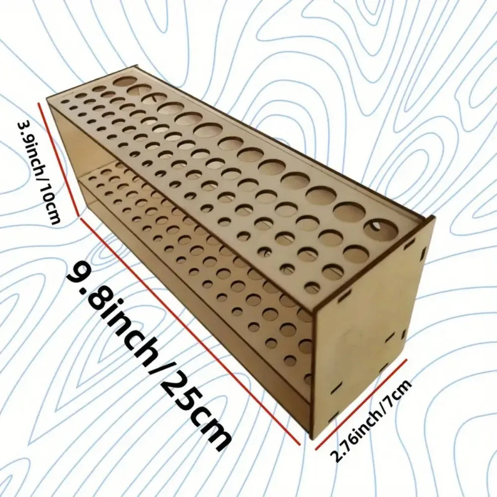 Soporte de Madera Premium para 67 Pinceles y lápices