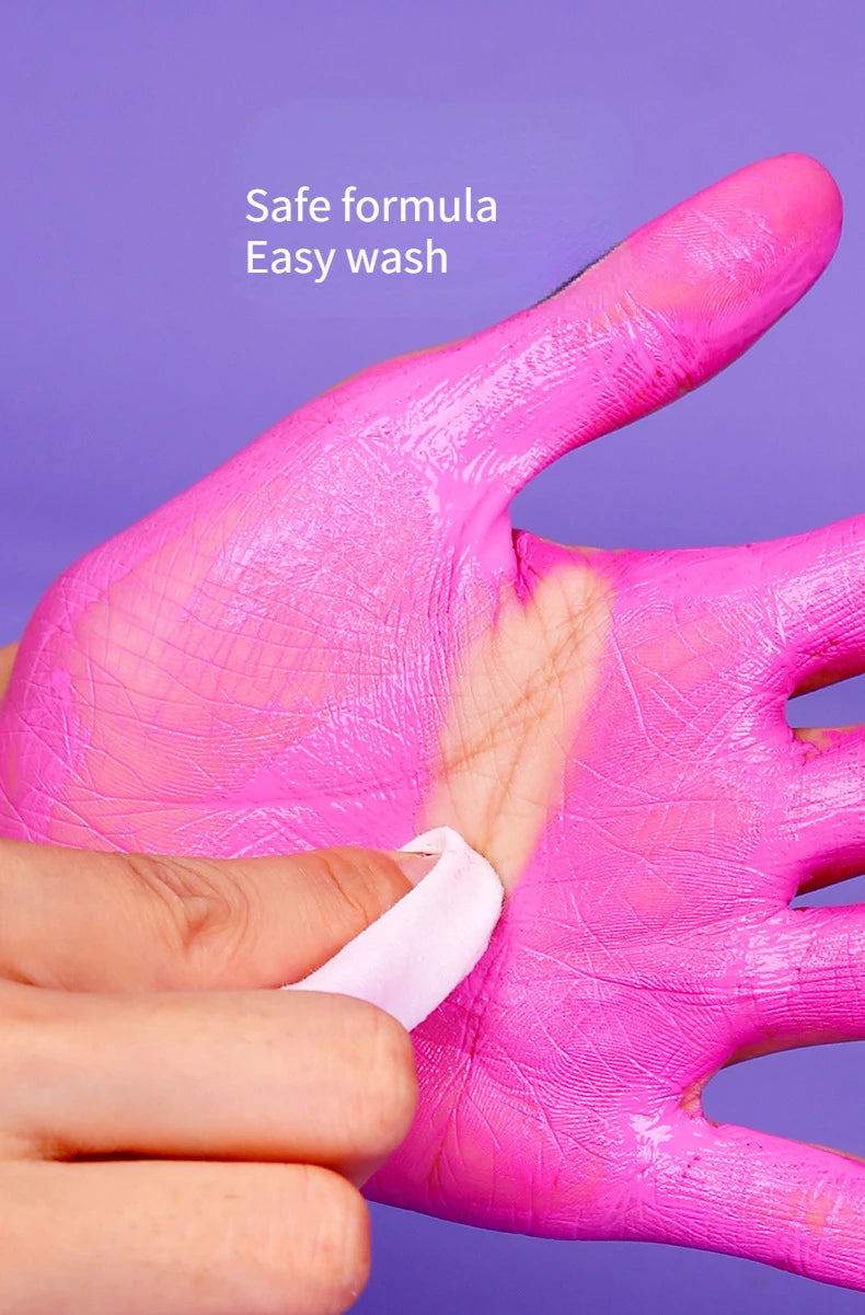 Juego de pintura con dedos para niños, 6/12 colores, 60ml, pintura lavable seguro, no tóxico