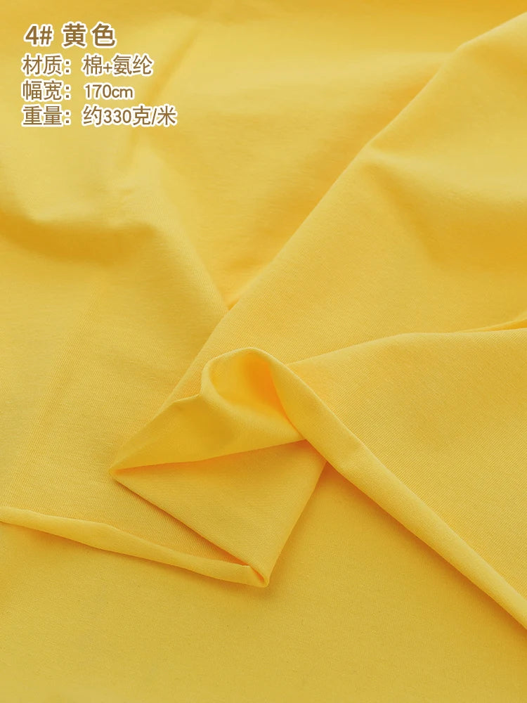 170x50cm 95% algodón 5% LICRA tejido de Jersey hacer ropa deportiva de primavera y verano, tela de alta elasticidad 330 g/m