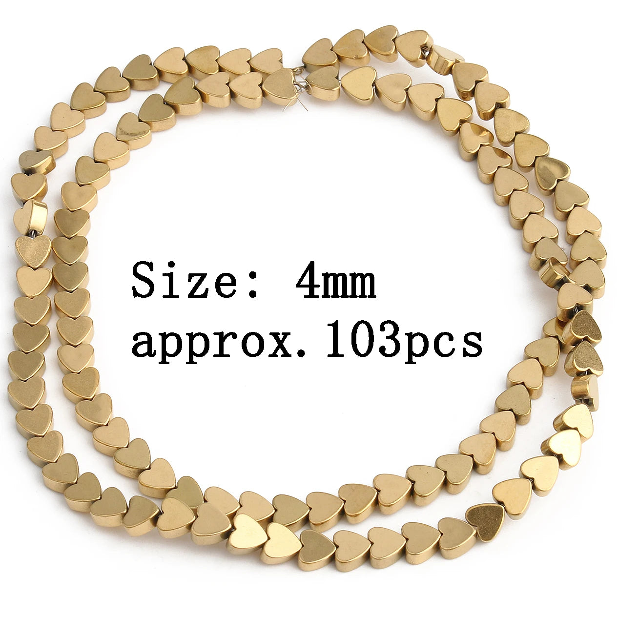 Mostacillas de hematita chapadas en oro Natural para fabricación de joyería