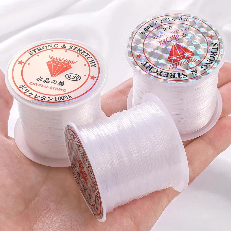 100m, hilo elástico, cordón para joyería