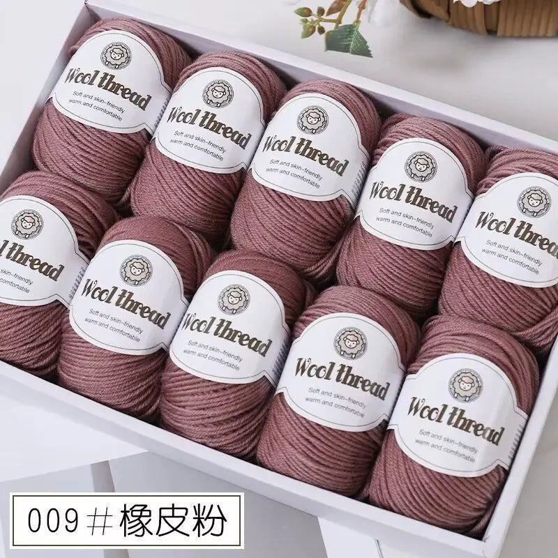500 g/set (10 unidades de 50g) de  lana merino lisa