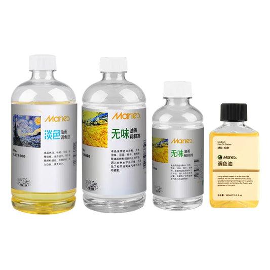 Trementina sin olor para pintura al óleo, líquido de limpieza para pinceles, 500ml