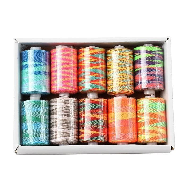 Kit de carretes de hilo de coser de poliéster, para coser a mano y a máquina, 1/10/12 colores