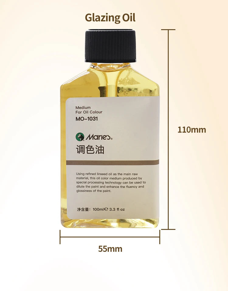 Trementina para Óleo, Inodora, Diluyente para Mezclar, Medium de Pintura, 100ml