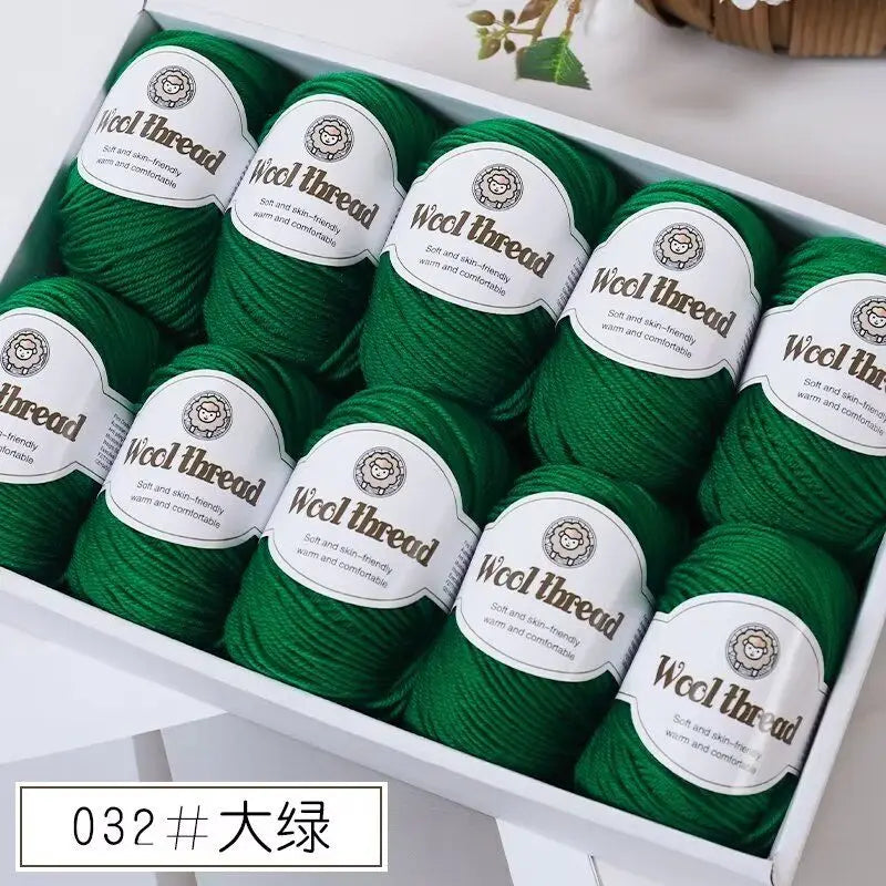 500 g/set (10 unidades de 50g) de  lana merino lisa