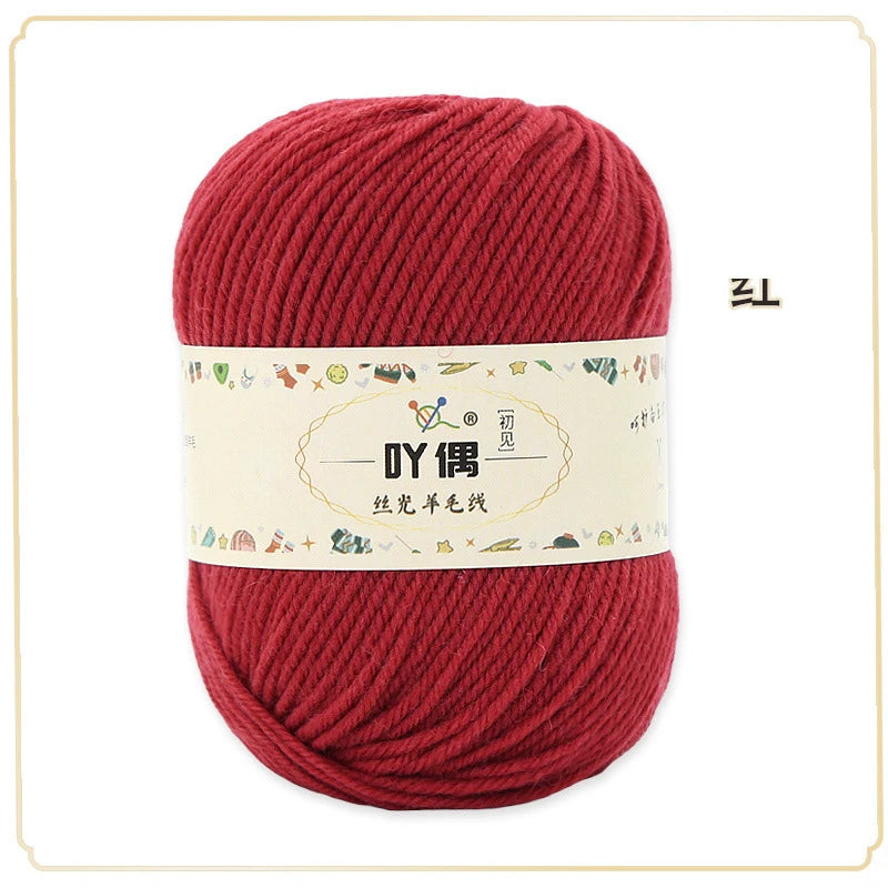 1 rollo de lana de lana 100% suave y cálido de 50g  120m
