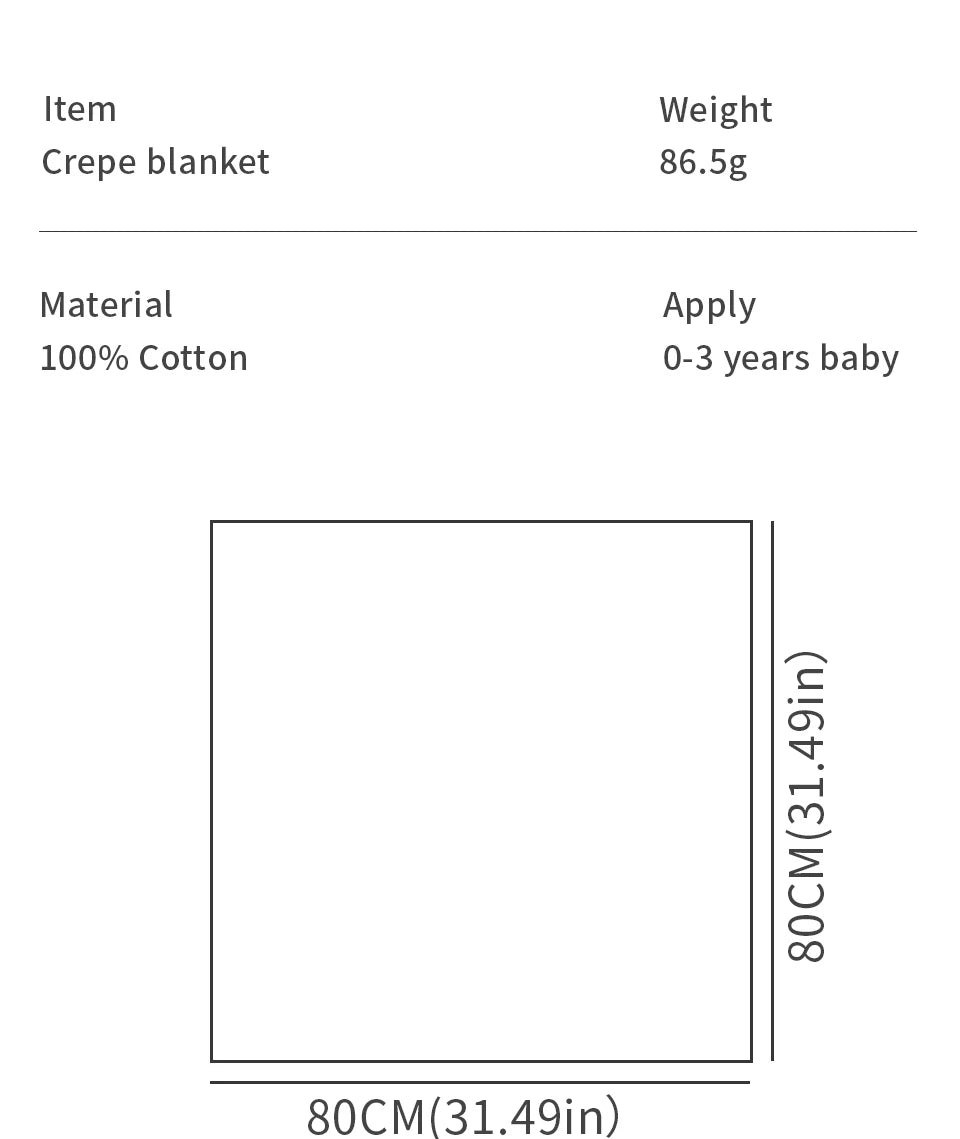 1 manta para recién nacidos, suaves, transpirables y acogedoras 100% Algodón