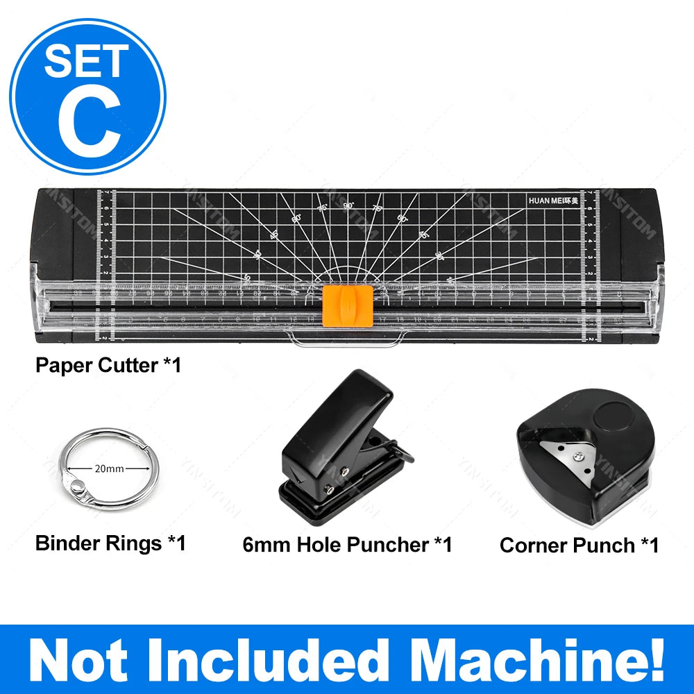 Máquina laminadora en frío y caliente SL299, cortador de papel, redondeador de esquinas para documentos A4, rollo de película plástica