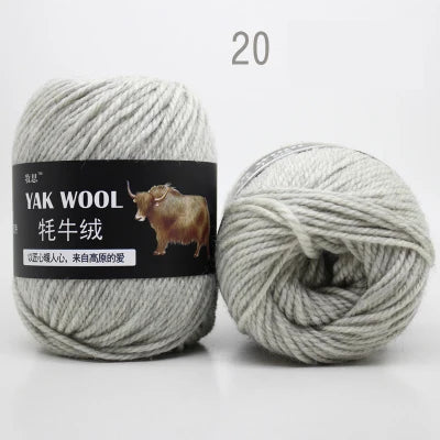 Lana gruesa de Cachemira de Yak para tejer, lana mezclada Merino. 4 bolas