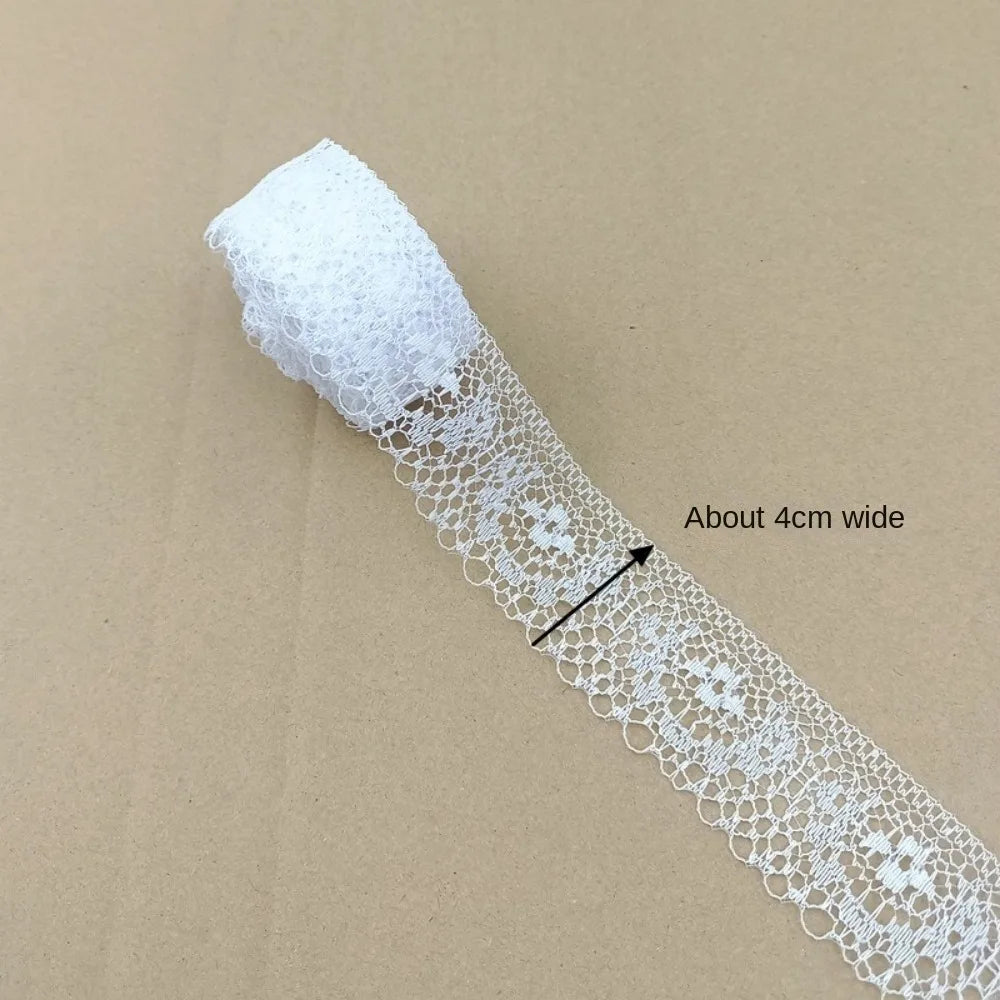 Encaje blanco, cinta de costura de encaje bordada