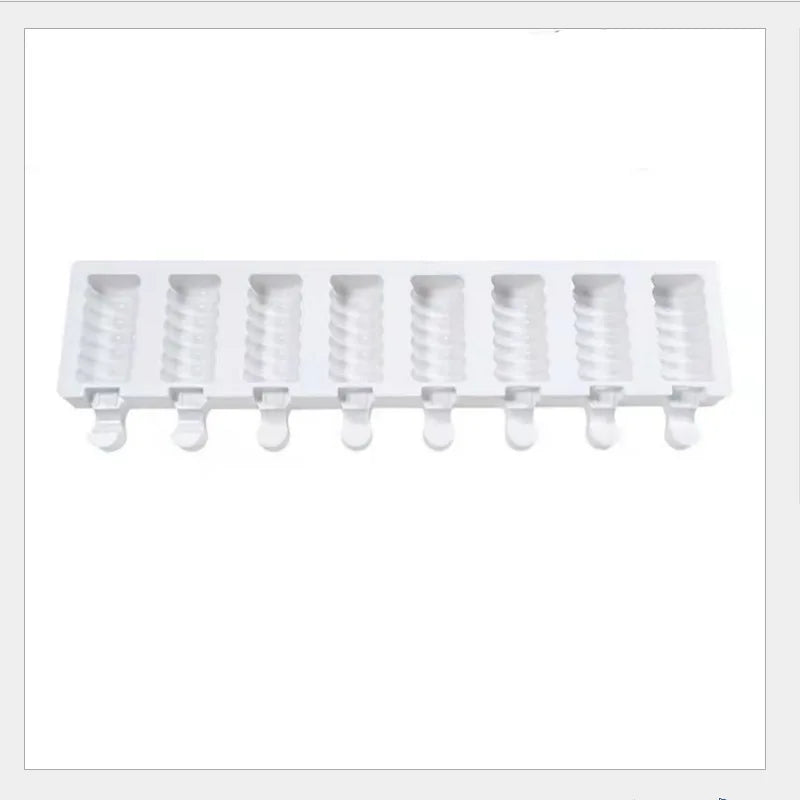 Molde para helados ranurado de silicona, varios estilos.