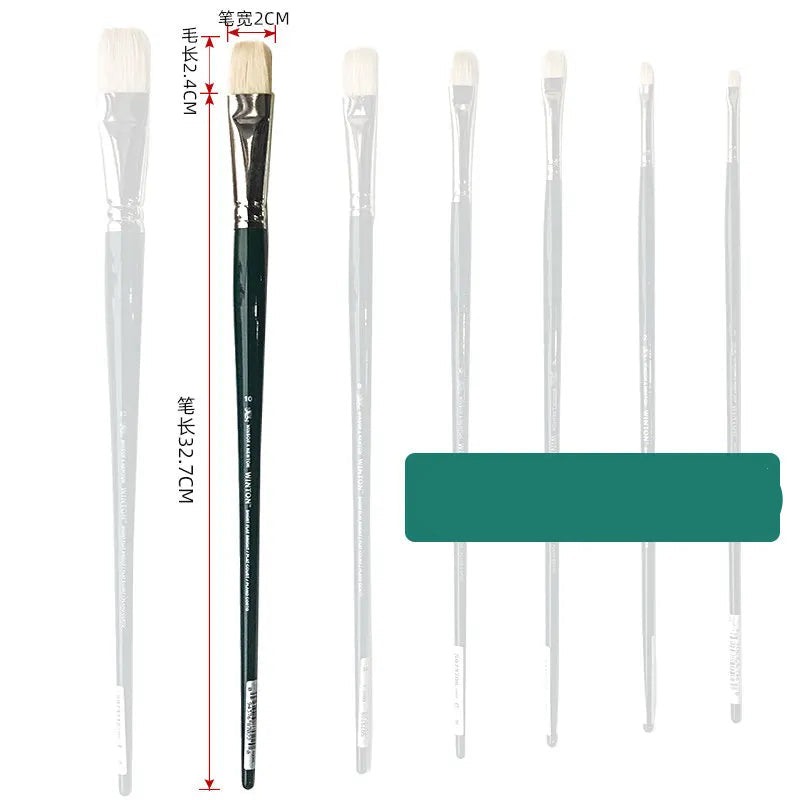 Juego de Pinceles para Óleo Winsor & Newton - Pinceles Planos y en Forma de Abanico, de Cerda de Cerdo