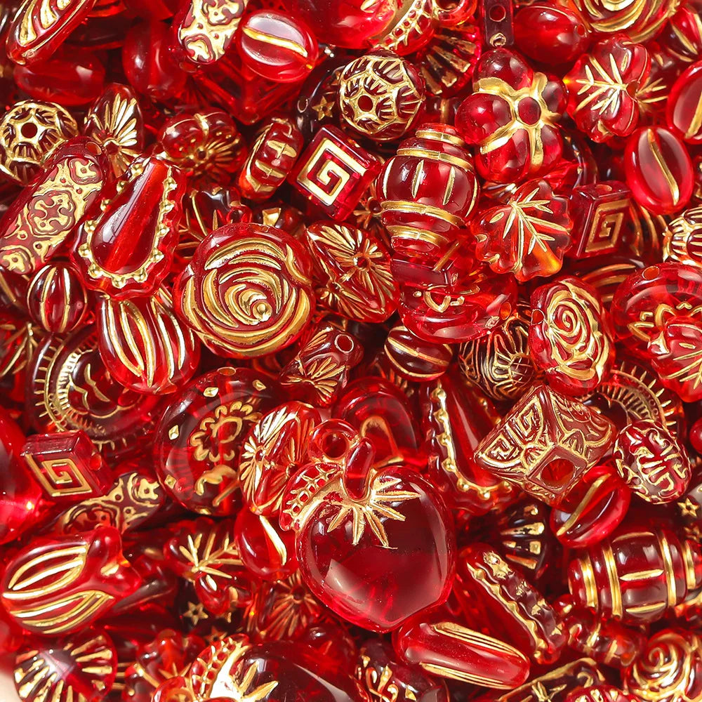 40 g/lote de mostacillas clásicas mixtas, acrílicas para joyería