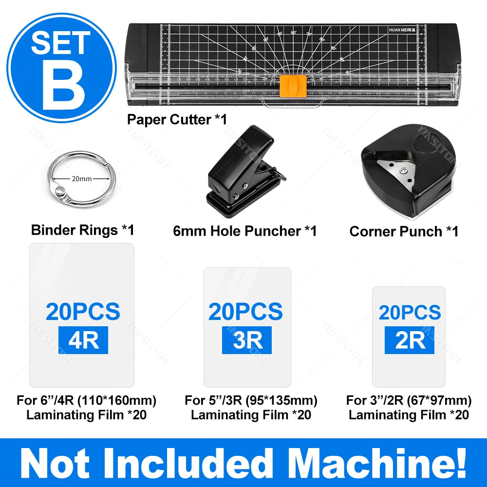 Máquina laminadora en frío y caliente SL299, cortador de papel, redondeador de esquinas para documentos A4, rollo de película plástica