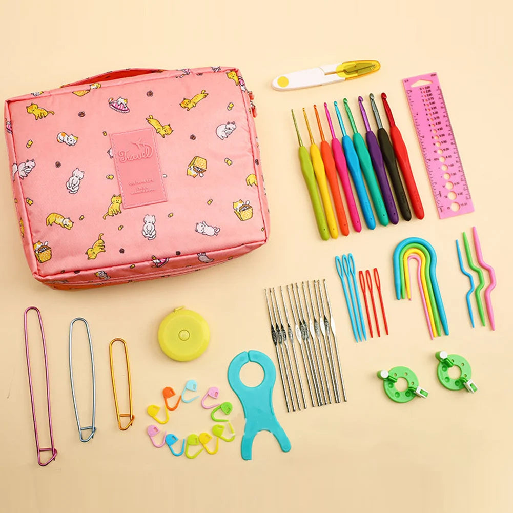 Kit de crochet con bolsa de almacenamiento