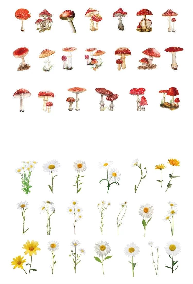 Colección de plantas de 40 piezas, stickers de hoja verde para decoración