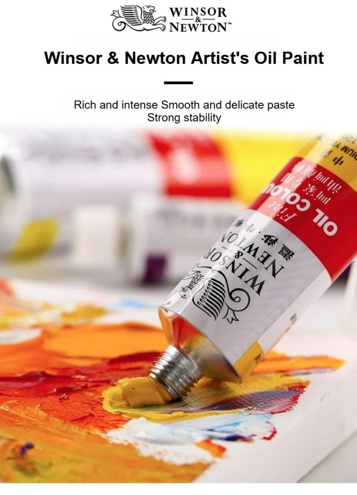 WINSOR & NEWTON-pintura al óleo de 170ml., tamaño grande