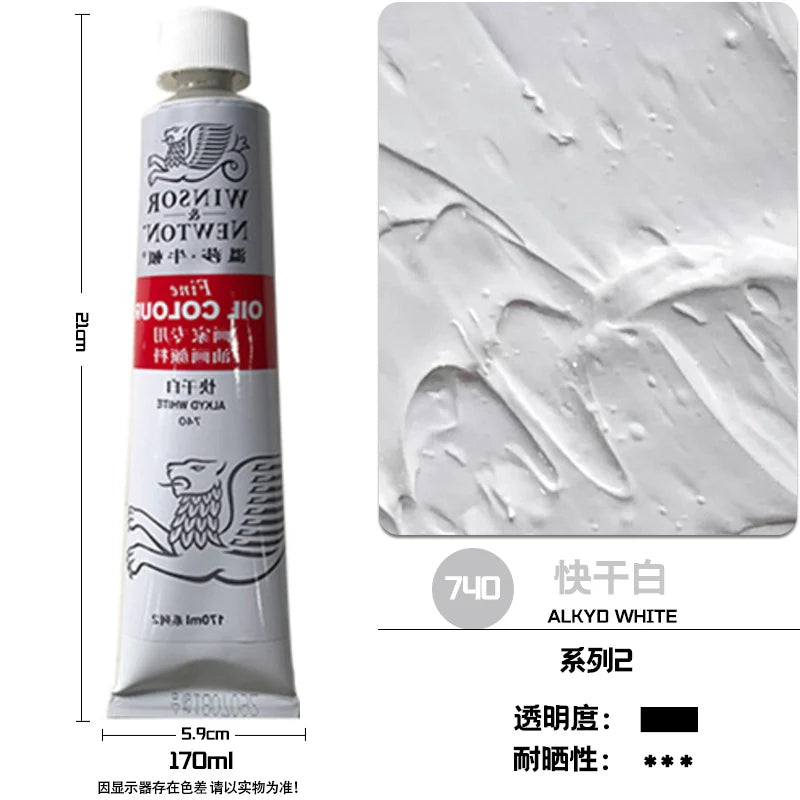 WINSOR & NEWTON-pintura al óleo de 170ml., tamaño grande