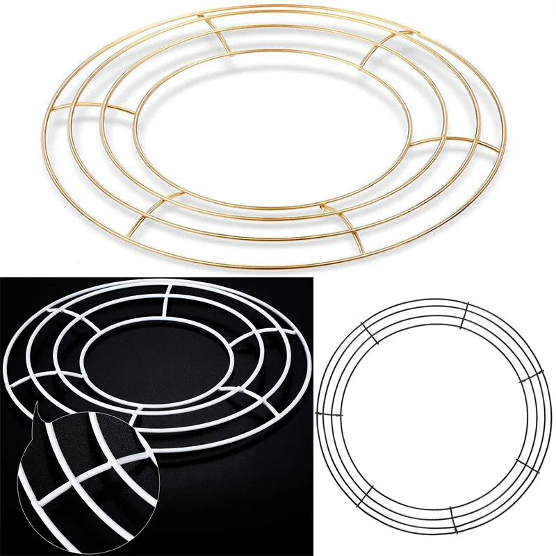 1 unidad de aro de metal de 20 a 40cm para decoración navideña, para corona, colgante