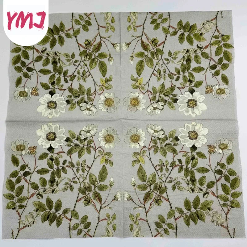 Servilletas de papel cuadradas con estampado colorido, de 2 capas para decoupage