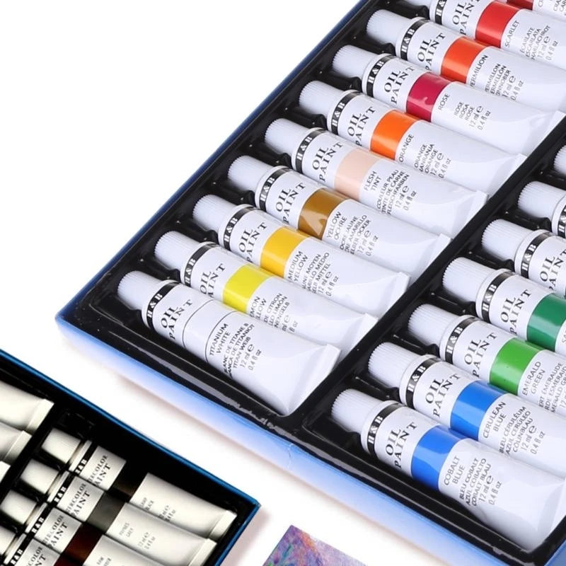 24 Colores Profesional Pintura óleo pintura pigmento dibujo