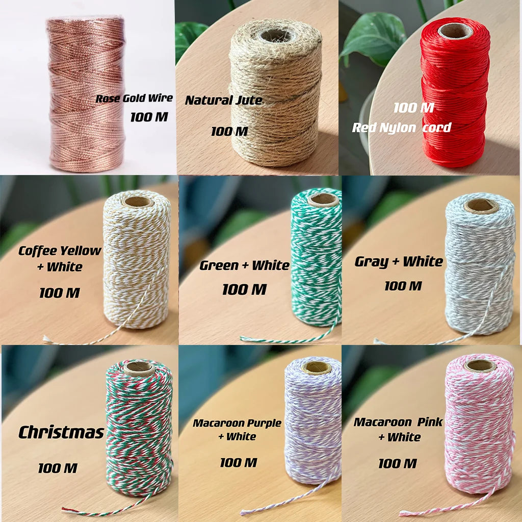 Cuerda de macramé de 2mm, hilo de yute suave, cuerda trenzada de colores para manualidades