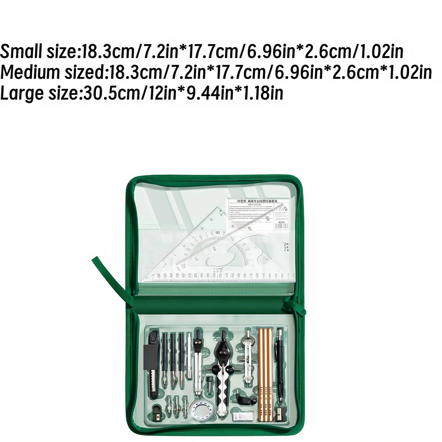 Juego de herramientas de dibujo avanzado, acero inoxidable, herramientas de precisión, CAD, medición multifuncional