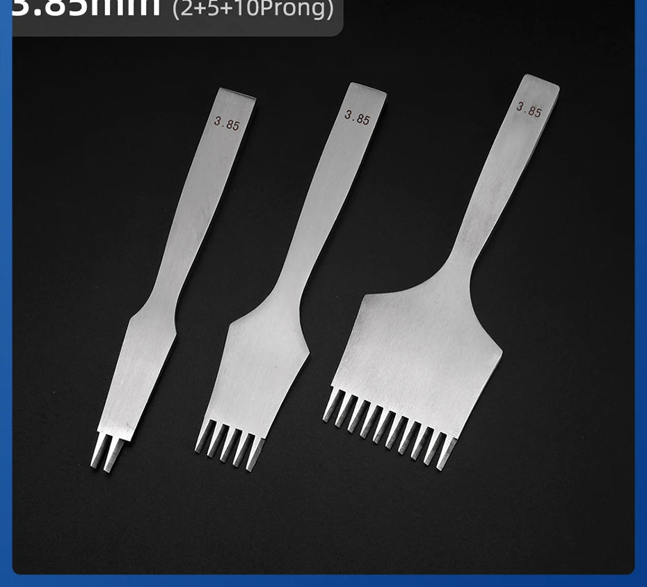 Juego de herramientas de perforación de cuero , troquel de corte de agujeros de cuero duradero, cincel de acero profesional