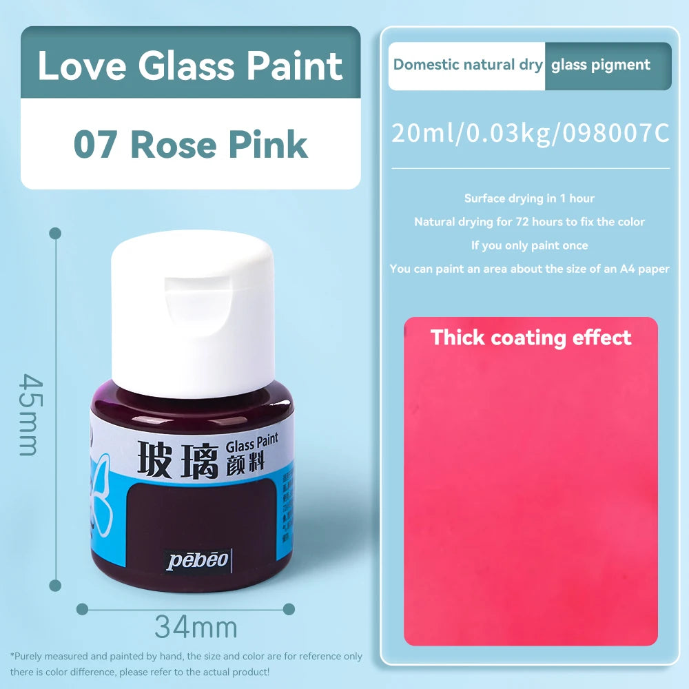 Pinturas acrílicas, pigmentos de vidrio impermeables de ricos colores, tubo para suministros de pintura, 20ml