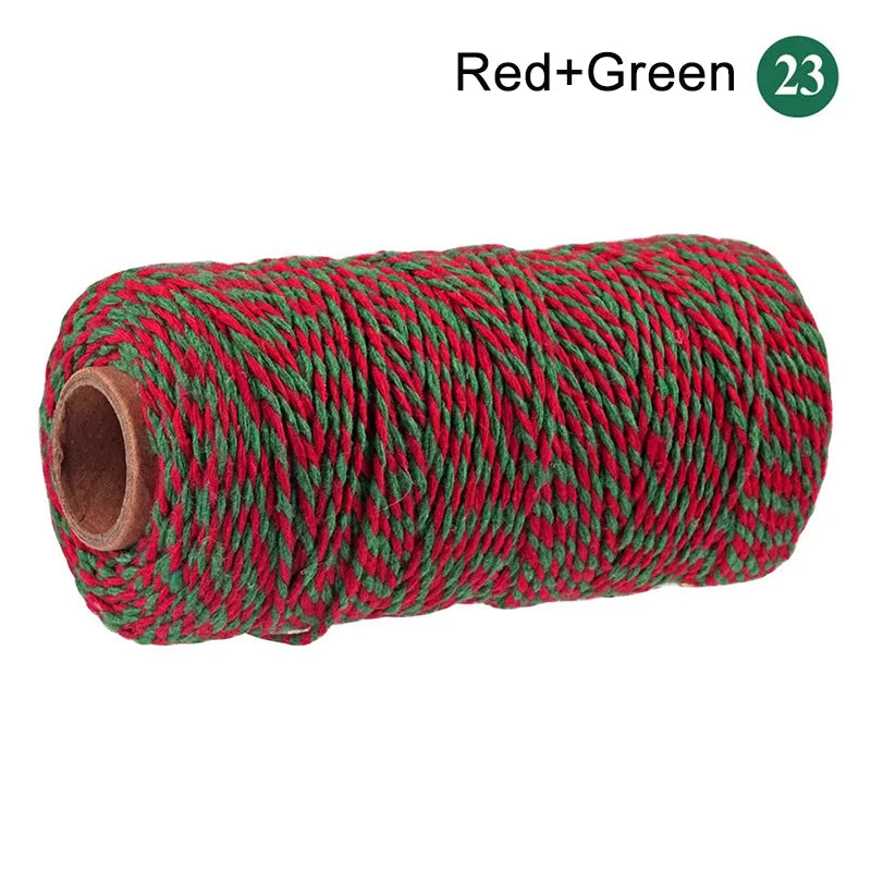 Cuerda de macramé de algodón para manualidades, cordón colorido de 100M y 2mm