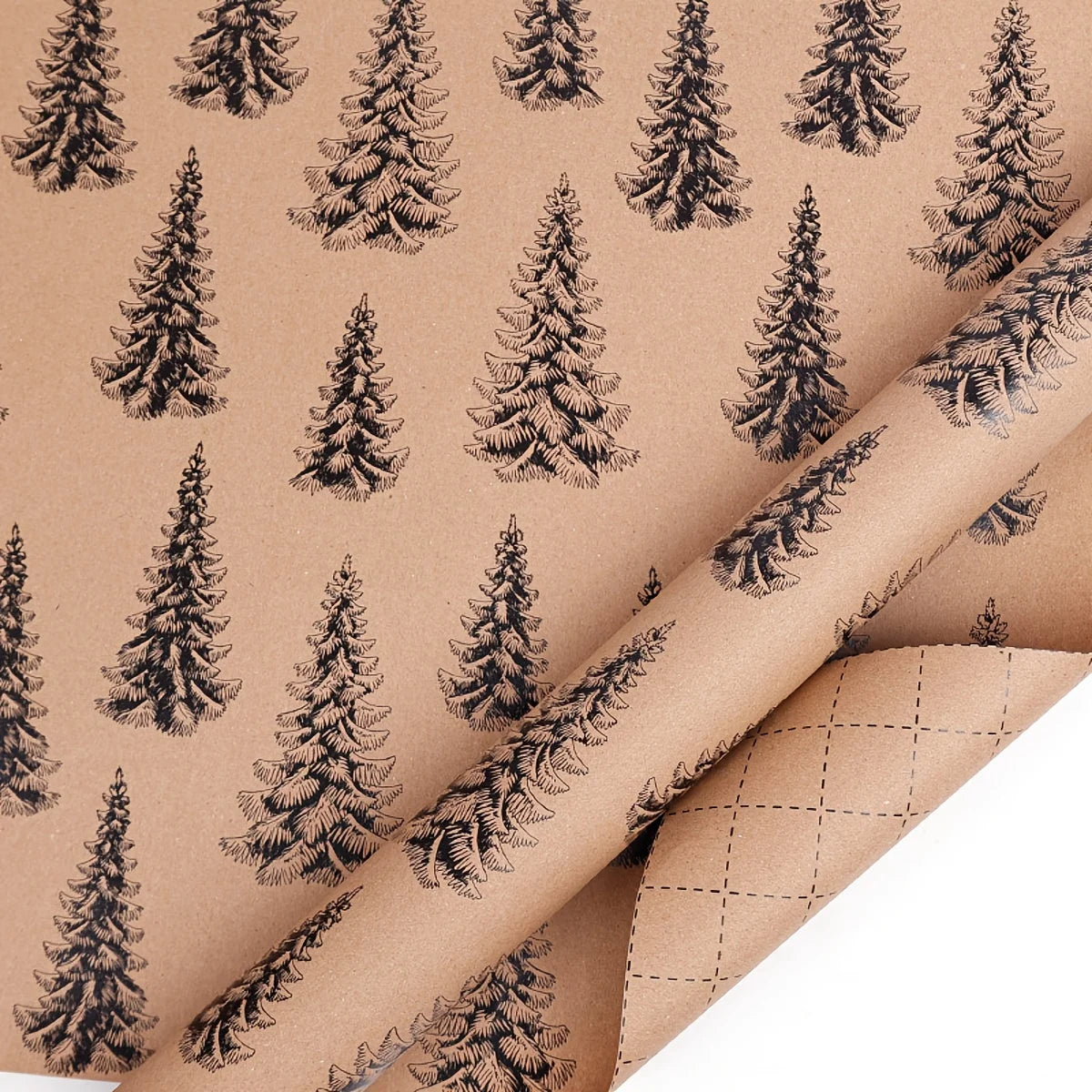 Rollo de papel de regalo, papel de diseño navideños