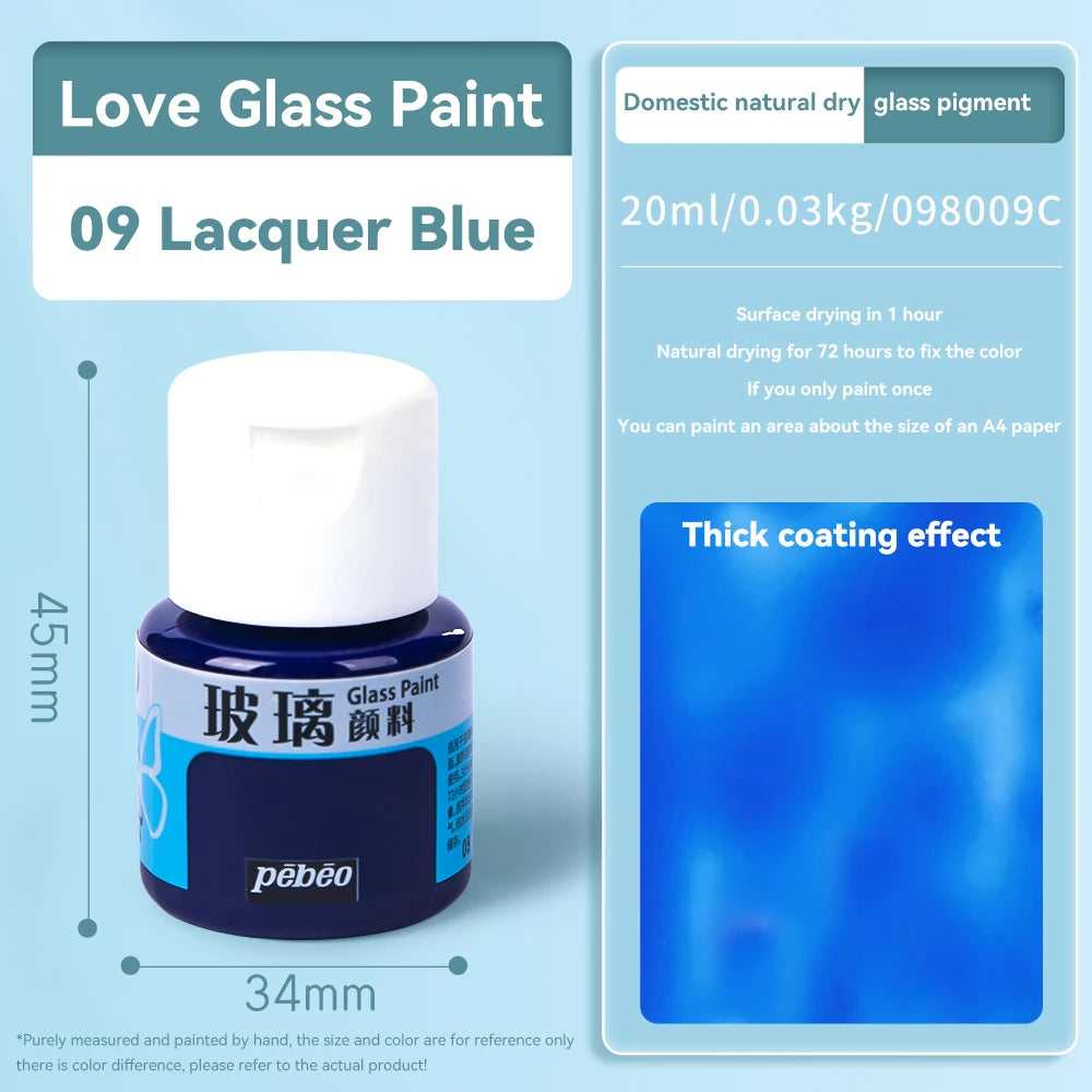 Pinturas acrílicas, pigmentos de vidrio impermeables de ricos colores, tubo para suministros de pintura, 20ml