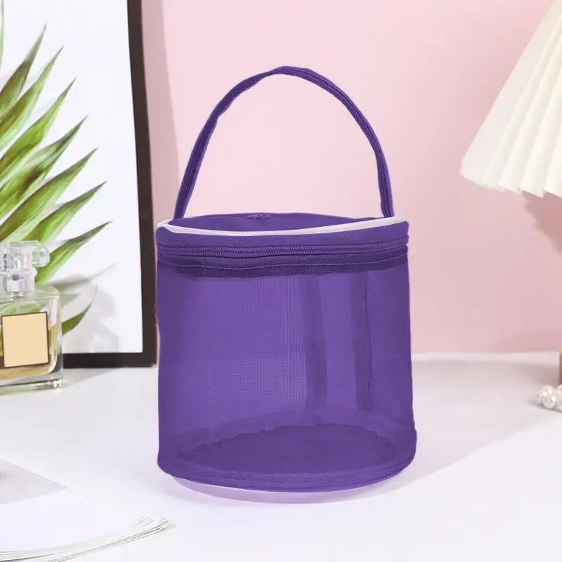 Bolsa de malla de almacenamiento de lana portátil