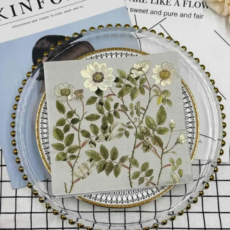 Servilletas de papel cuadradas con estampado colorido, de 2 capas para decoupage