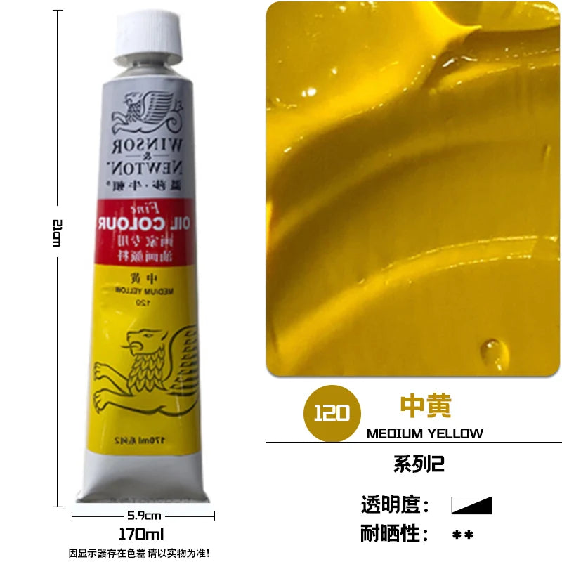 WINSOR & NEWTON-pintura al óleo de 170ml., tamaño grande